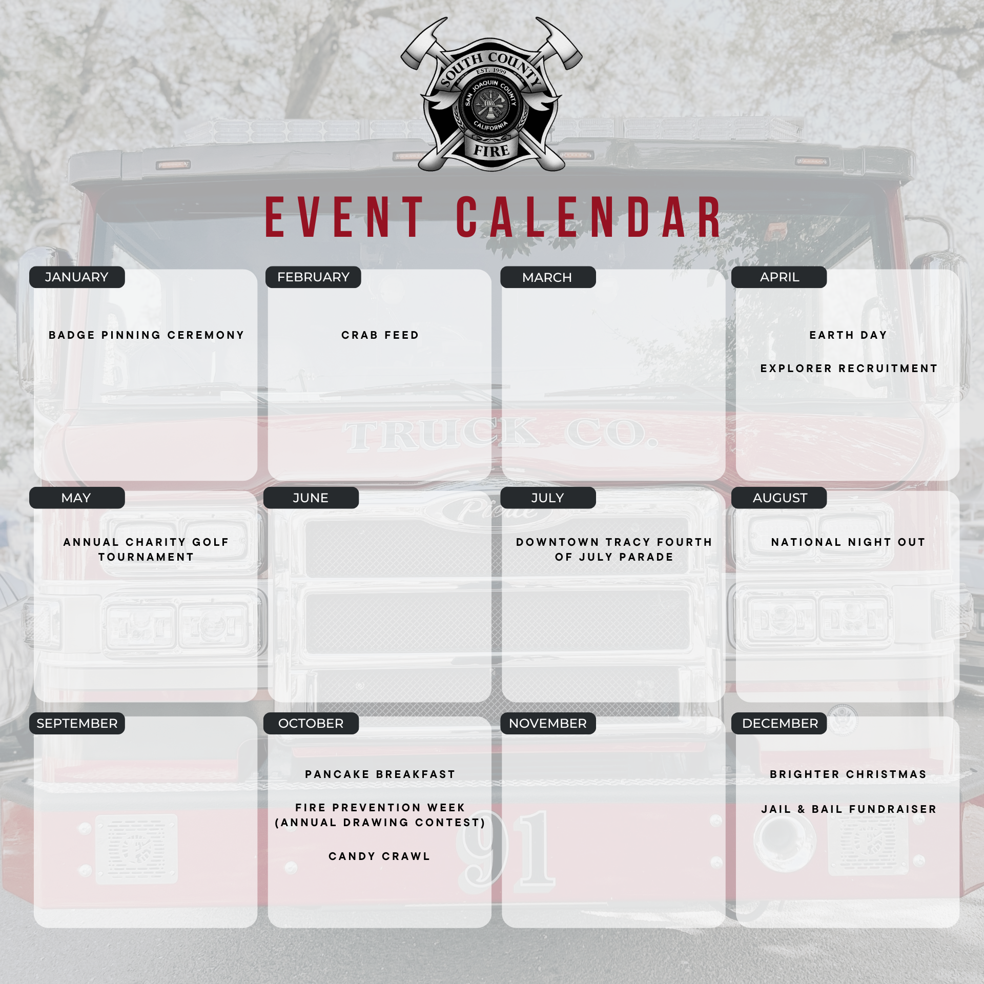 Annual Event Calendar